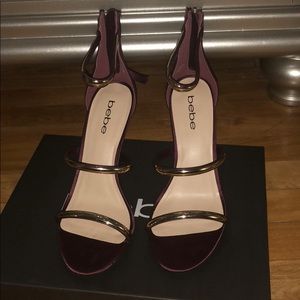 Bebe burgundy heels